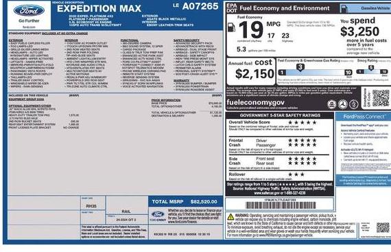 FORD EXPEDITION MAX 2020 1FMJK1LT7LEA07265 image FORD EXPEDITION MAX 2020 1FMJK1LT7LEA07265 image